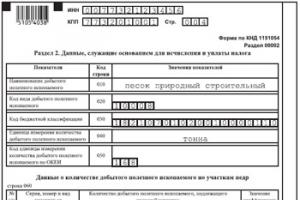 How to fill out and submit a mineral extraction tax return Code of the basis for taxation of mineral extraction tax